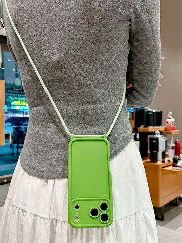 Phone Case For iPhone 18 17 16 15 14 13 12 11 Pro Xs Max 7 8 Plus 16e 17e Crossbody Adjustable Lanyard Strap Rope Soft Cover