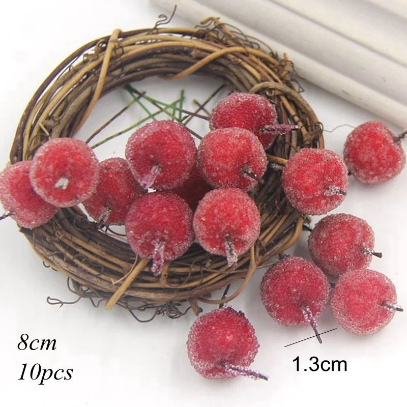 1Pack Fake Christmas Tree Pine Branches Xmas Berries For Christmas Tree DIY Wreath Decorations Noel Table Ornaments Kids Gifts