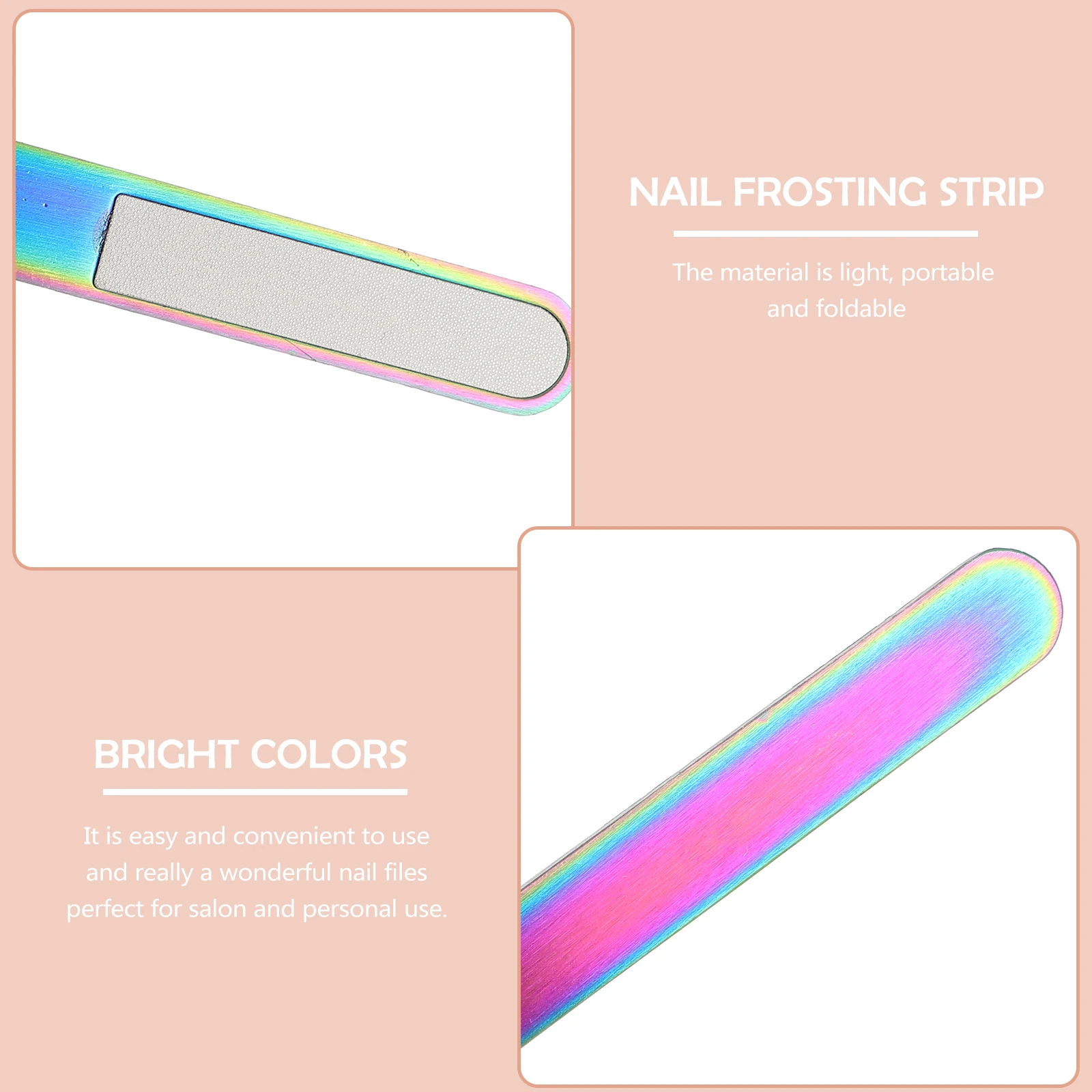 

6pcs Files Acrylic Filers Manicure Beauty Files Shaping File For Smoothing Ridges Removal Toenail Fingernail Care Tools Handle