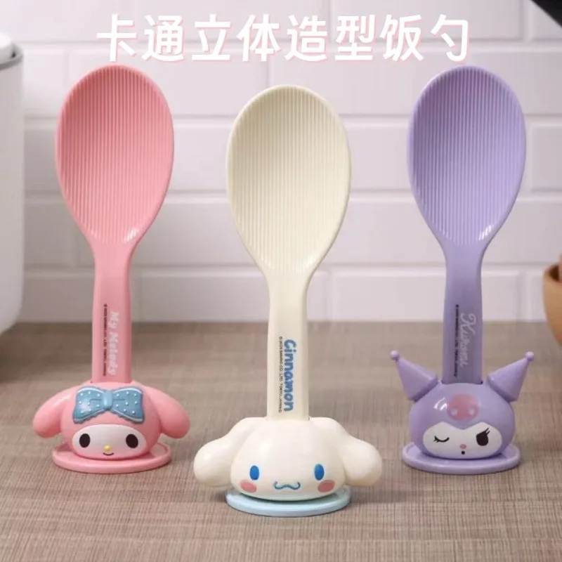 

Kawaii Anime Hellokitty Kitchen Household Rice Spoon Cute Ktcat Rice Shovel High Temperature Resistant Non Stick Rice Spoon Gift