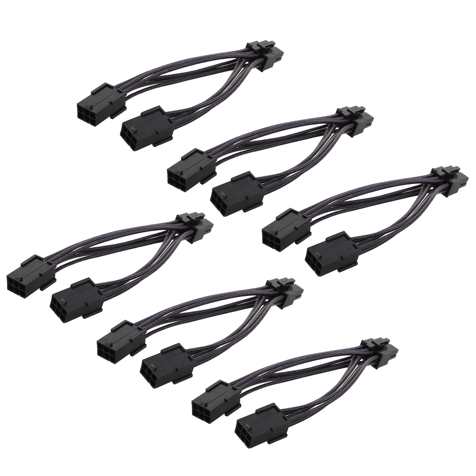 

6Pcs Dual 6 Pin to 8 Pin GPU Power Adapter Cables Efficient Y Splitter Pcie Extension Cable for Graphics Card Mining Video Power