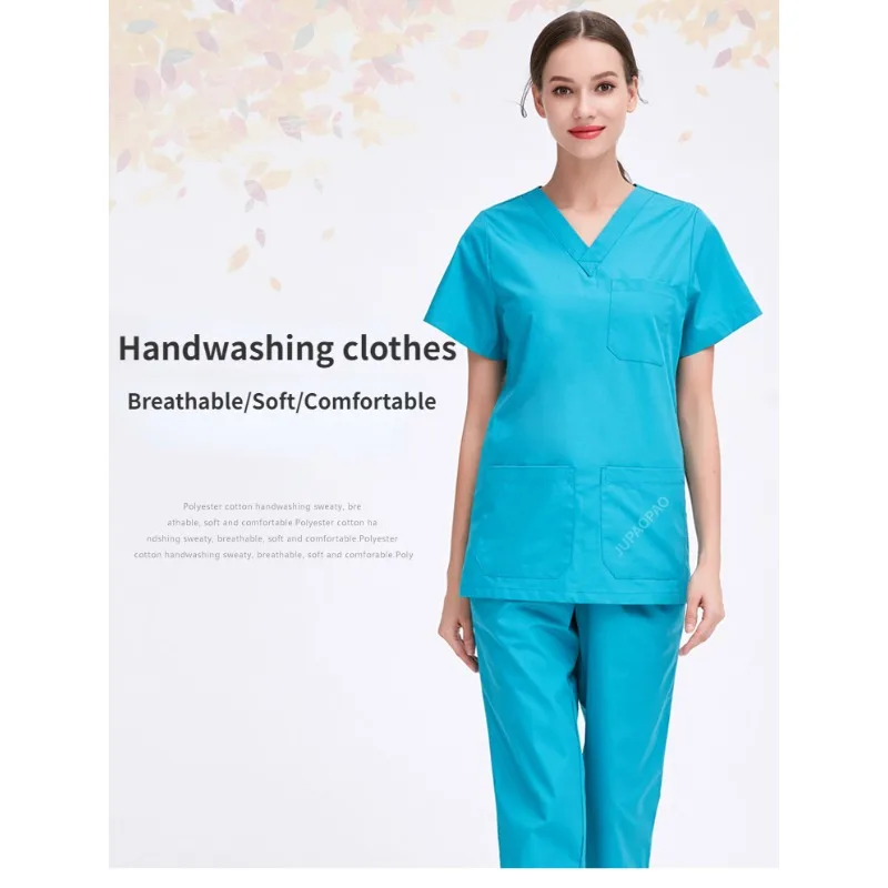 Uniforme médico Slim Fit para mulheres, Conjuntos de esfrega, Acessórios de enfermagem, Vestidos de cirurgia hospitalar, Clínica odontológica