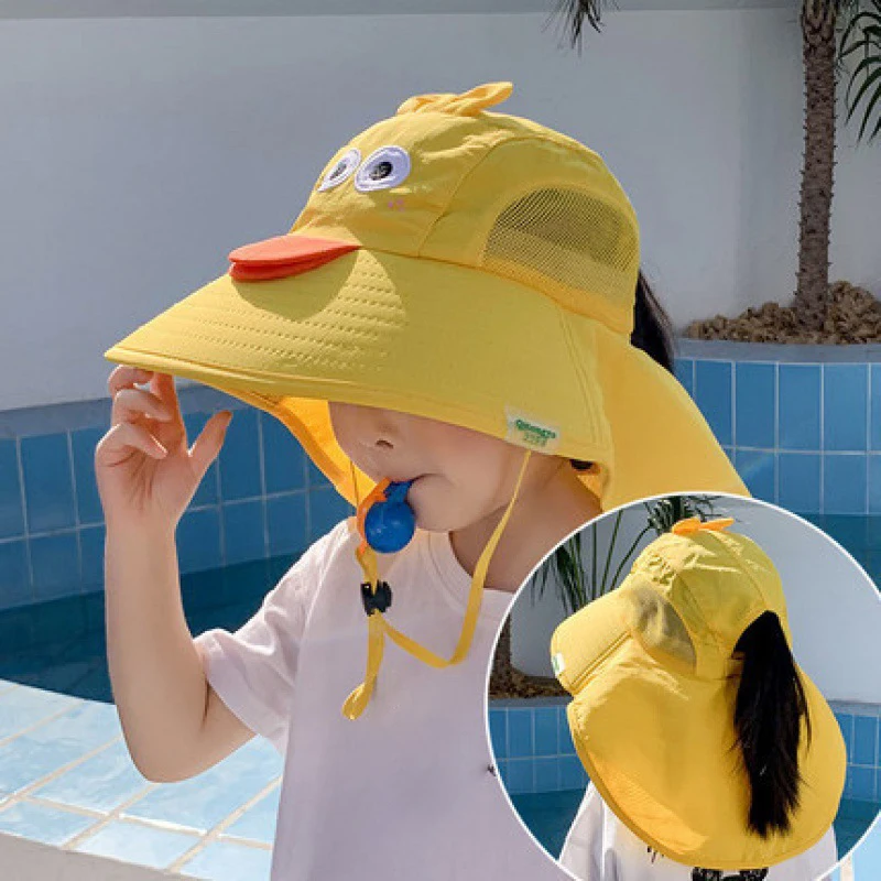 

Cute creativity Children's Sunscreen Hat Baby Sun Hat Beach Hat UV Protection Summer Thin Breathable Large Brim Fisherman Hat
