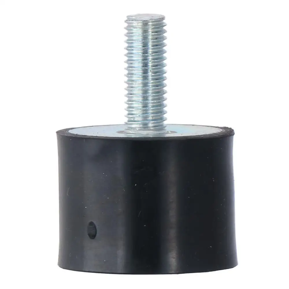 Practical M6 M8 M10 Thread Rubber Mounts Black Cylindrical Shock Absorber Crash Pad Damper Water Pumps