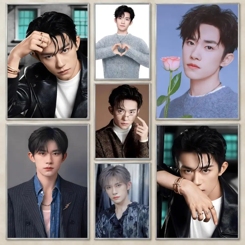 Refined Youthful Actor J-Jackson Yee Poster Self-Adhesive Wall Art HD Print For Dorm Teen Room Decor Gift