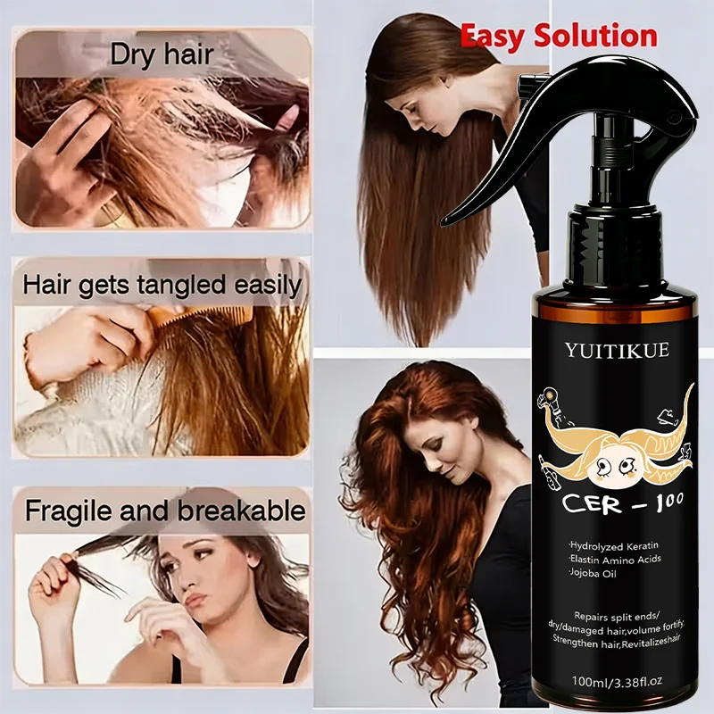YUITIKUE CER-100 Anti-Frizz Hair Spray Hydrating Formula For Tangled Dry Split End Hair view 3