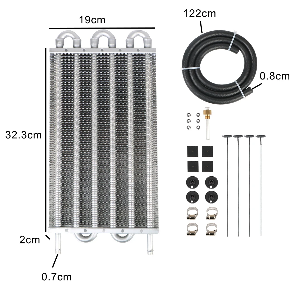 Transmission Radiator With Rubber Tube Car Condenser Engine Oil Cooler Heat Sink 4/6/8 Row Rear-Differential Cooling System