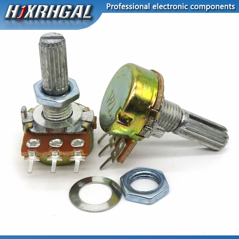 10pcs WH148 20mm 3pin Potentiometer B1K B2K B5K B10K B20K B50K B100K B250K B1M 1K 2K 5K 10K 20K 50K 100K 250K 500K 1M hjxrhgal
