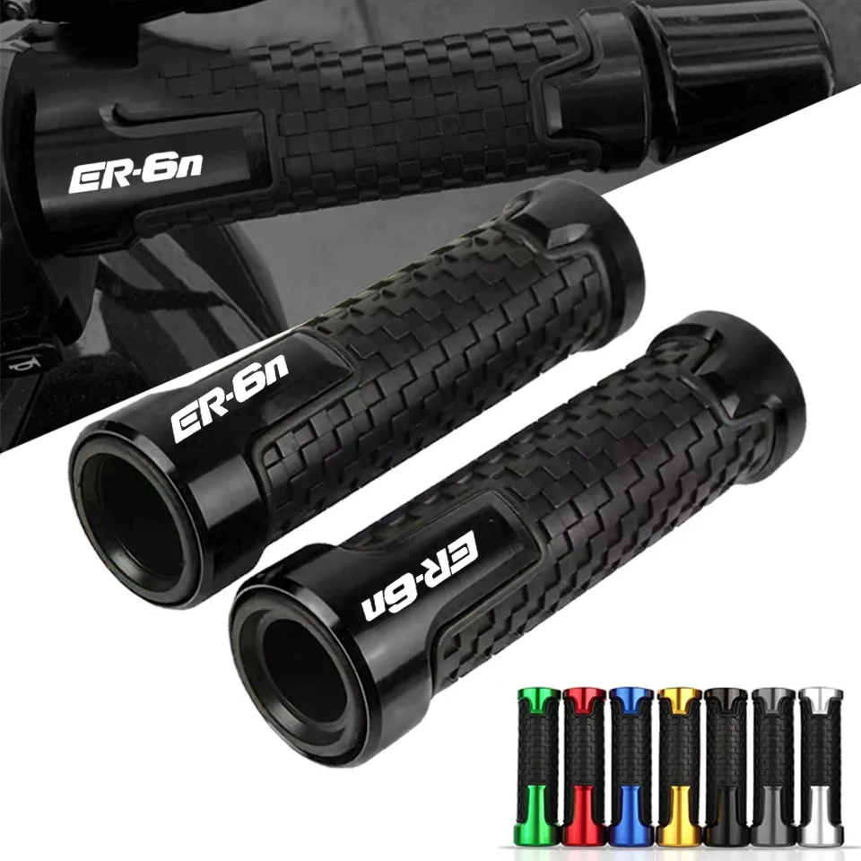 Para kawasaki ninja ER-6N 2006-2018 er6n er 6n universal 7/8 "22mm motocicleta de alumínio antiderrapante lidar com barra guiador apertos de mão