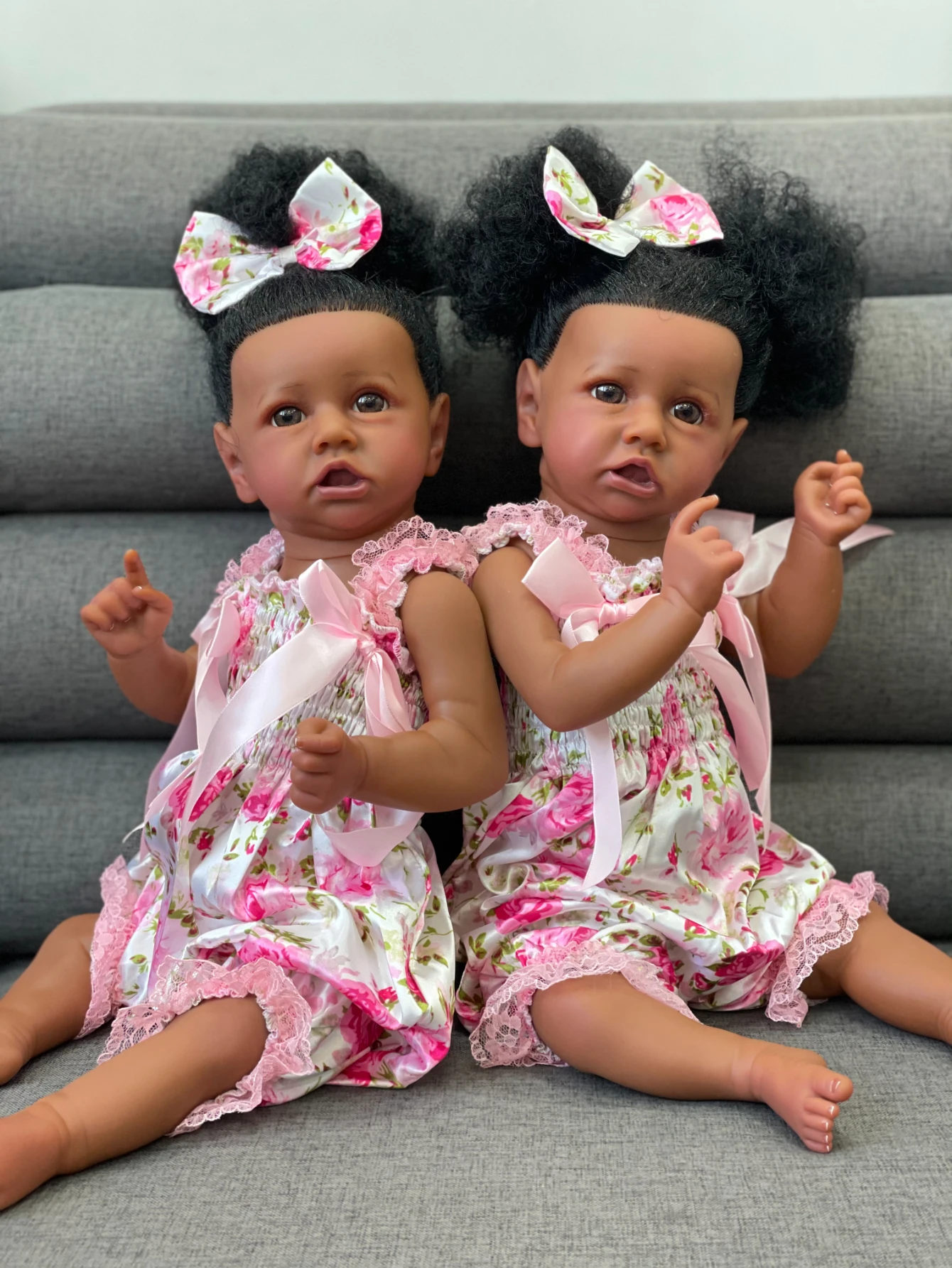 16 Inch Dark Skin Saskia Reborn Girl Doll Baby Handmade Lifelike 3D Painted Skin Bebe Newborn Doll For Children Gifts