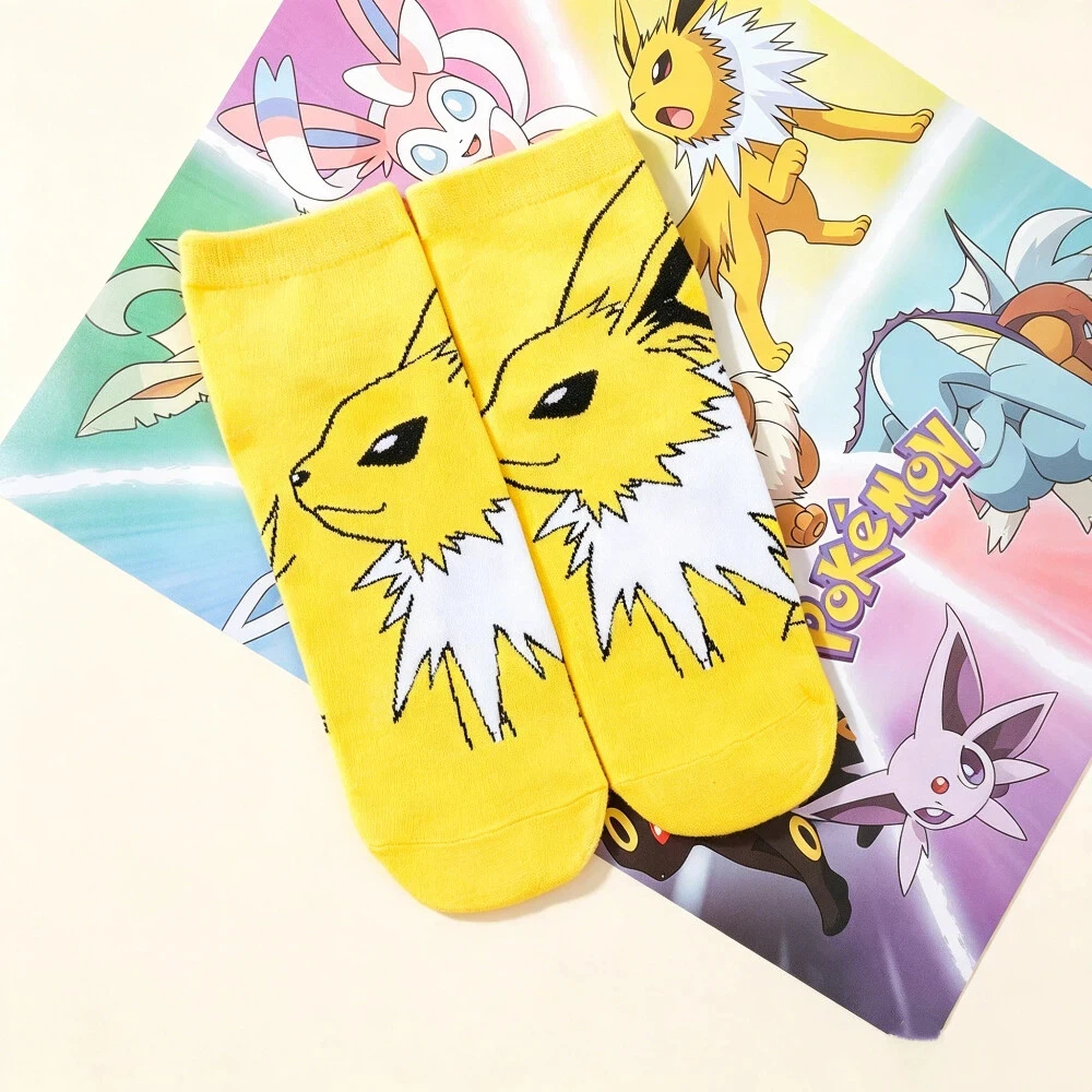 3 Paar neue japanische Cartoon-Pokémon-Baumwollsocken mit bedrucktem Muster für Damen, gestrickte Socken für den Sommer, lässige Vier-Jahreszeiten-Knöchelsocken – Detail 5