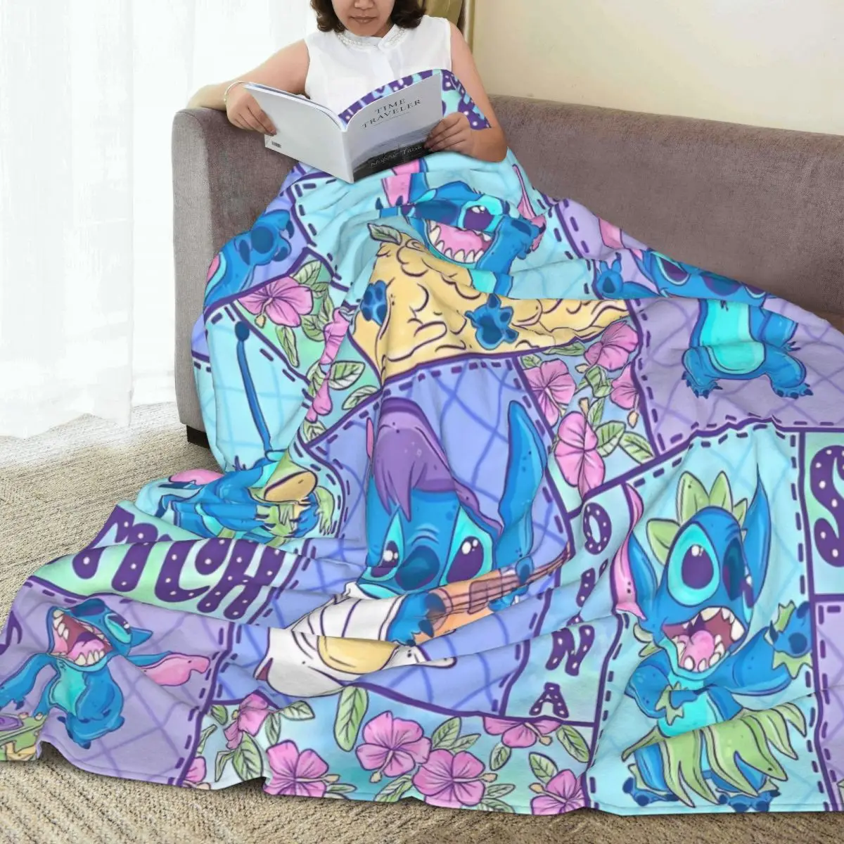 Stitch Blanket Decorative Flannel Throw Blanket For Home Decor Super Warm Custom Quality Bedspread Birthday Present