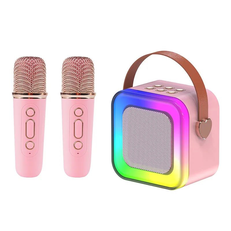 

K12 Mini Karaoke Machine Portable Bluetooth Karaoke Speaker with Wireless Microphone and Party Light for Home KTV for Girls Boys