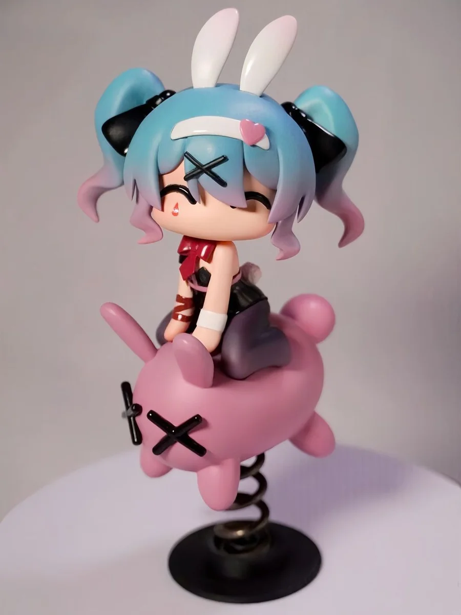 Figura Hatsune Miku Rabbit Hole GK, Versión Q Chibi, Adorno de Anime, Decoración para Escritorio y Auto, Juguete de Moda, Regalo para Adultos