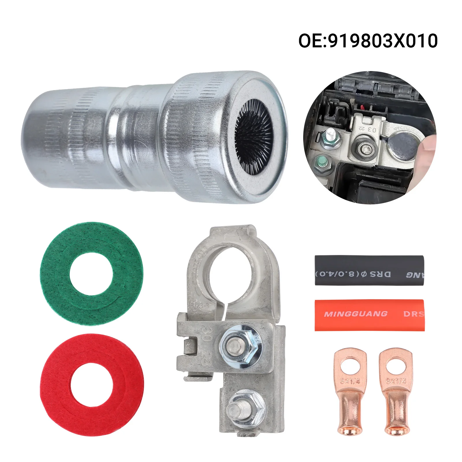 

Positive Battery Terminal Clamp 91980-3X010 919803X010 Copper 12V For Genesis Jeep Wrangler Hyundai Elantra Optima Kia Soul Rio