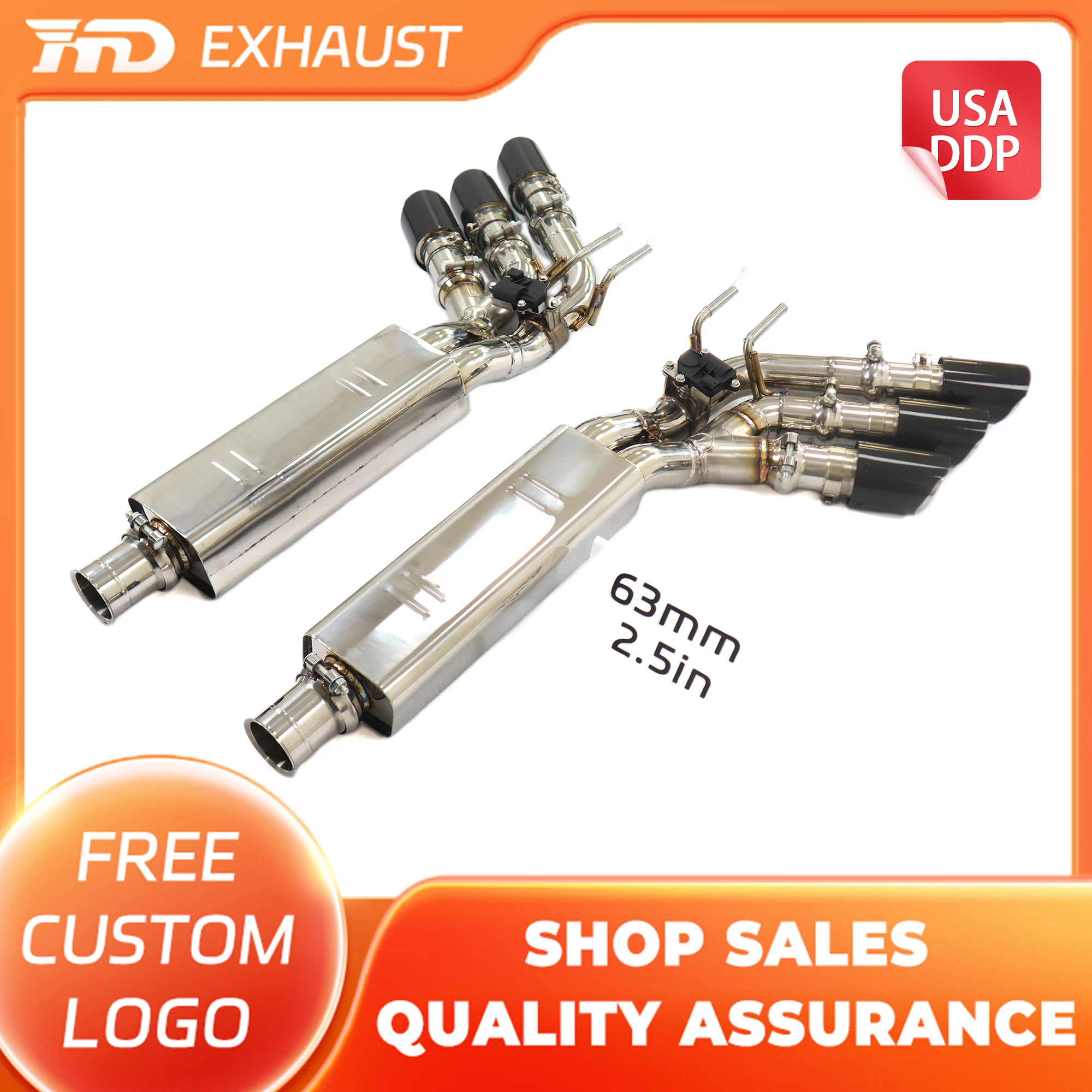 

HMD Hot Sales Exhaust System High Flow Performance Catback for Mercedes Benz G63 W464 Car Accessories with Valve and Tips