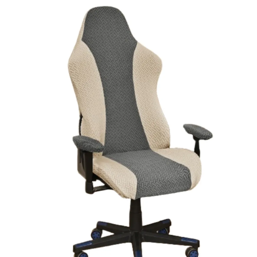 

Match Colors Gaming Chair Cover Elastic Dustproof Computer Chair Cover Stretchable with Armrest Cover Chair Seat Slipcovers