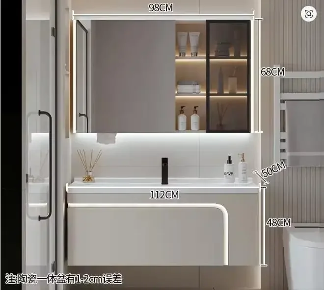 Storage Cabinet Wall Shelf Bathroom Multifunction Home Furniture Small Closet Kit Mirrors Luxury Column Locker Mdf Wc