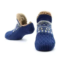 1 Pair Beautiful Floor Socks Home Warm Comfortable Non-slip Snow Sleep Carpet Socks Slippers Women Men Yoga Socks