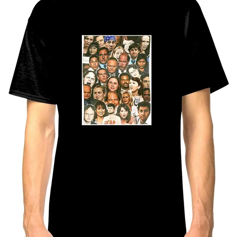 

The Office Cast Poster Jim Pam Dwight T Shirt 100 Cotton High Quality