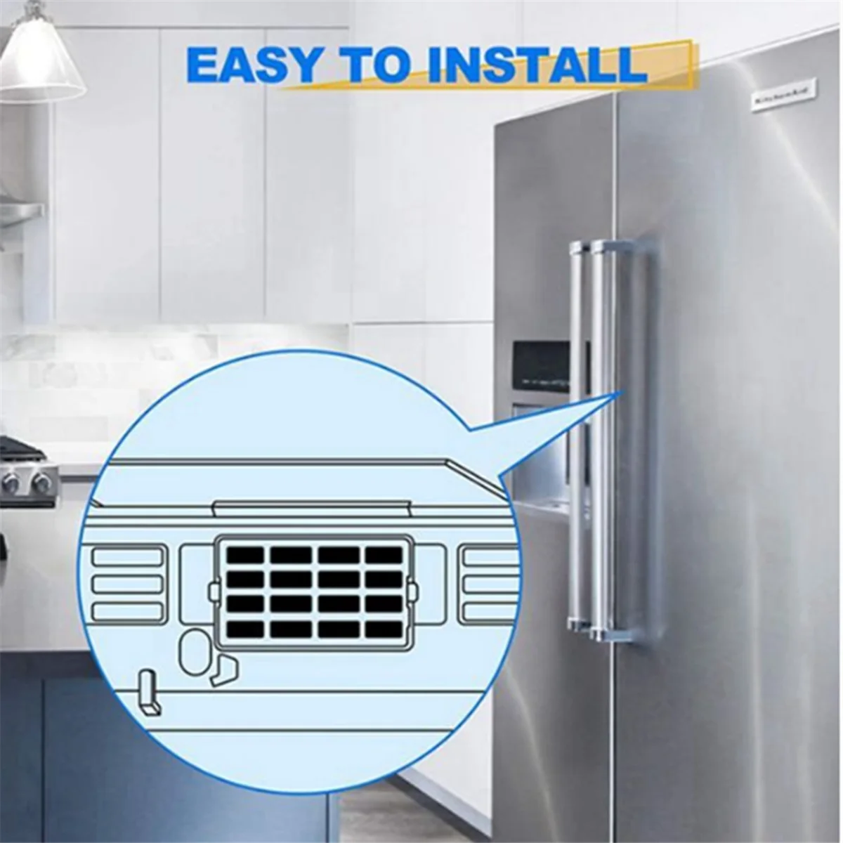 B26B 9 Pcs W10311524 Refrigerator Activated Carbon Filter Air Filter Replacement for Whirlpool Refrigerator Parts