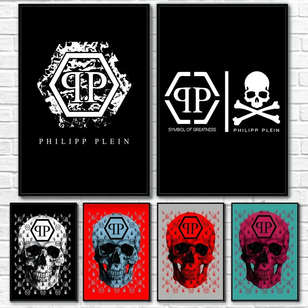 Horror Skull P-PLEINS Qp-P-PHILIPPS Fashion Luxury Poster Sticky Wall Art Printing Waterproof Home Living Bed Room Bar Aesthetic