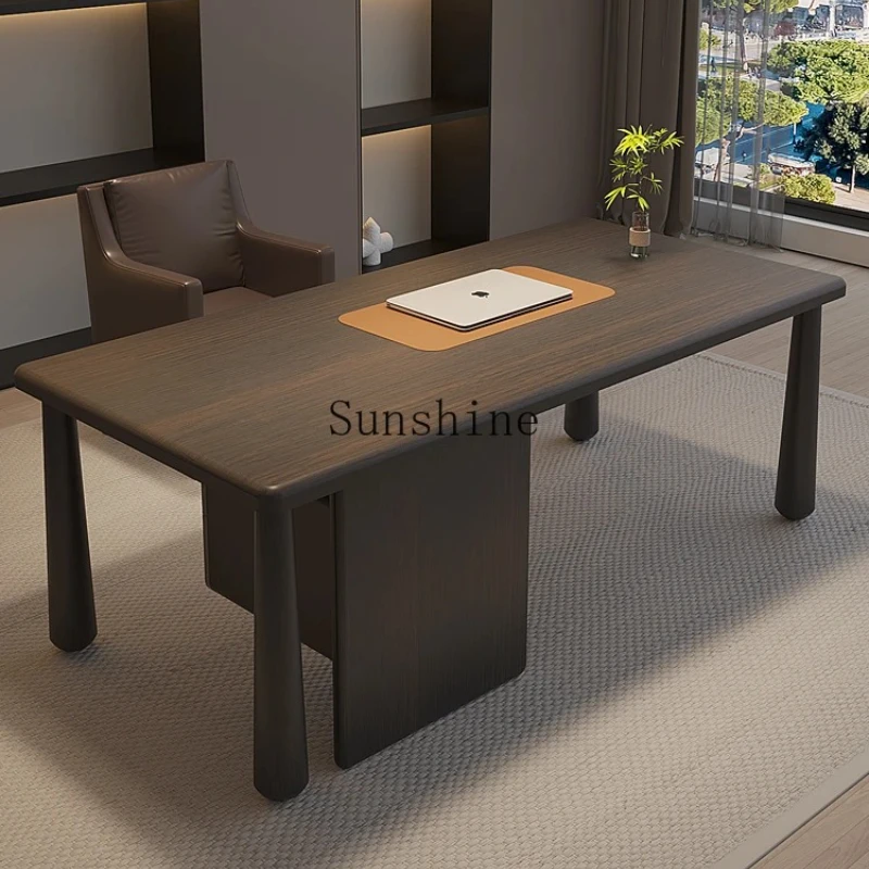 

Italian light luxury minimalist modern desk high-end solid wood living room adult office computer desk