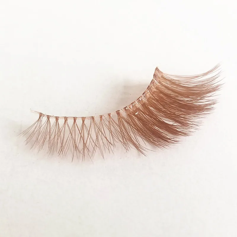 グリッターカラフルなつけまつげ 3D シルクファイバーグラデーショングリッター再利用可能な防水まつげパーティーコスプレビーガン虐待フリー