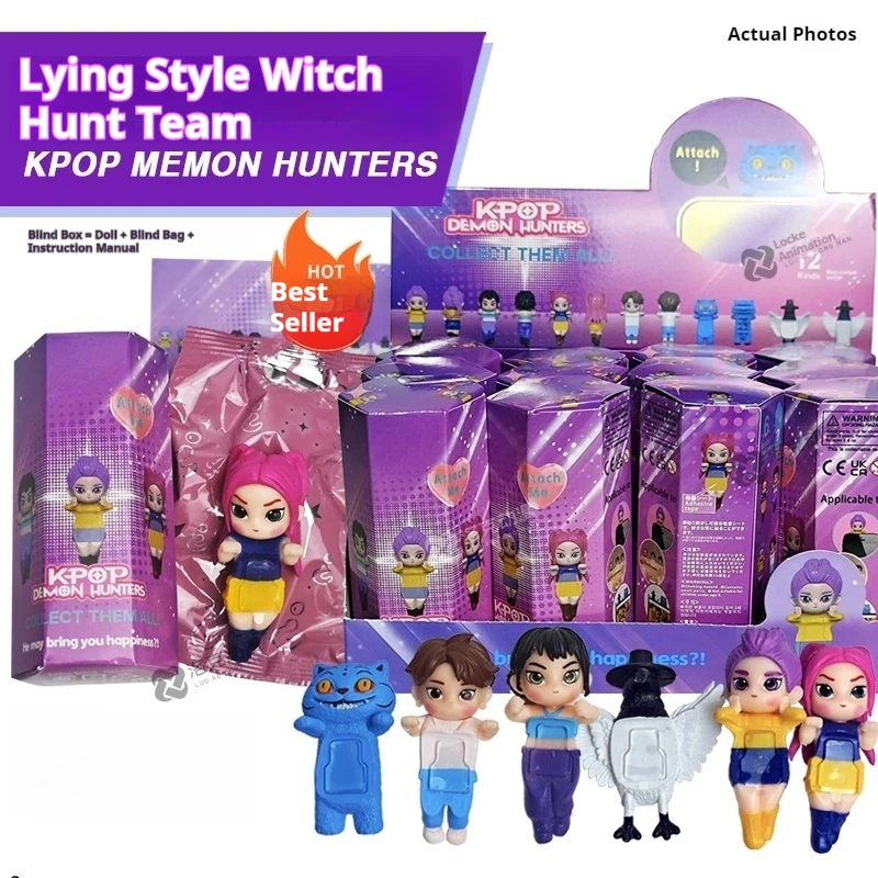 

Papa Angel Series Blind Box Lying Pose Doll with Adhesive Base for Phone and Car Decor Cute Collectible Figure