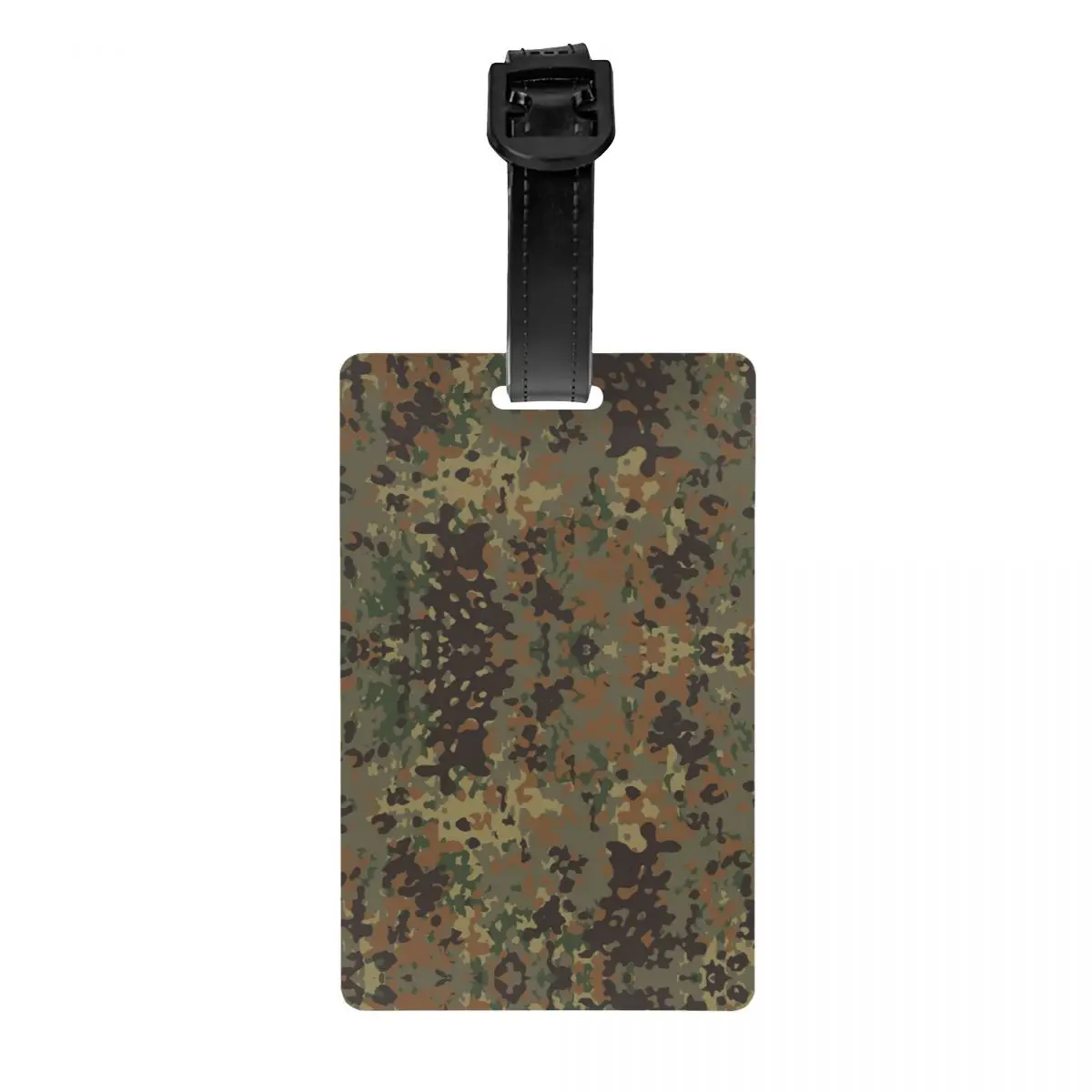 Flecktarn etiqueta de equipaje de camuflaje personalizada con tarjeta de nombre, cubierta de privacidad de camuflaje del ejército militar, etiqueta de identificación para bolsa de viaje, Maleta