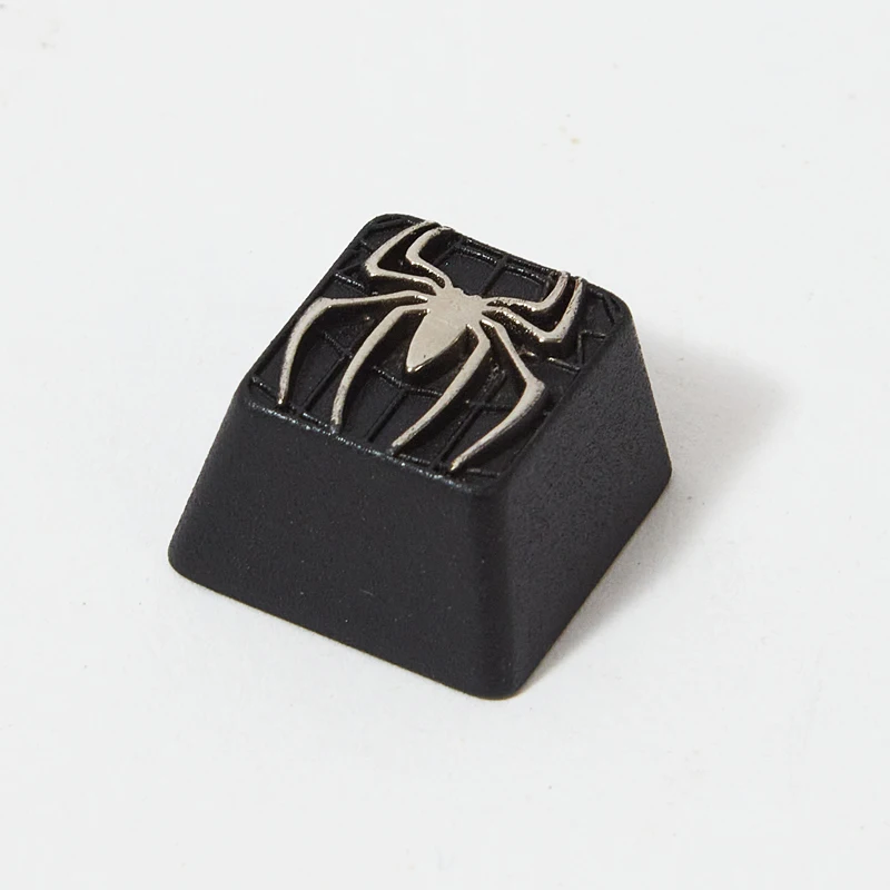 3D العنكبوت شعار معدني Keycap سبائك الزنك الحرفي أحمر أسود MX التبديل مخصص الملف الشخصي لوحة المفاتيح الميكانيكية بطل موضوع ديكور