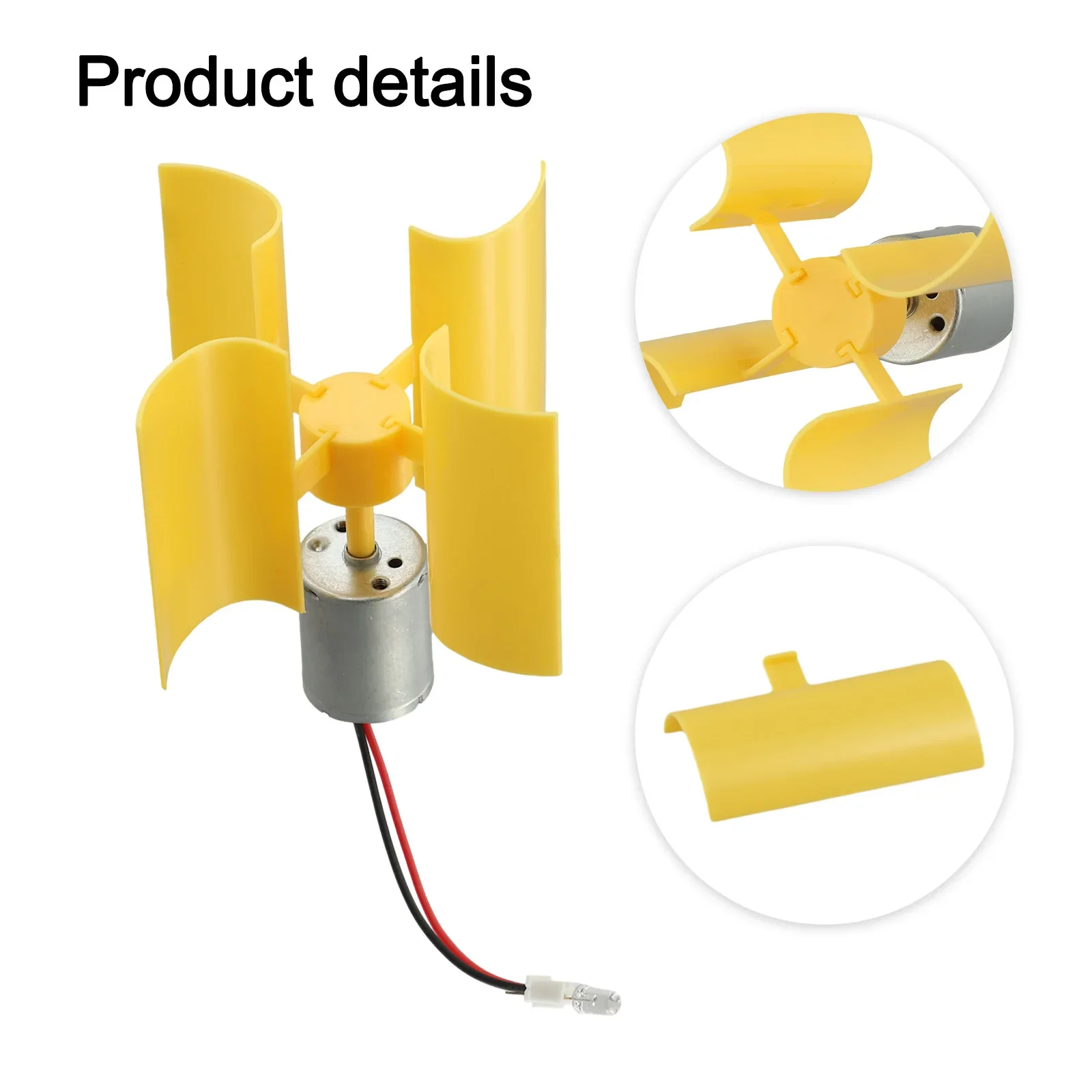 

Brushless Portable Generator Wind Turbine Kit 360 Degrees Rotation LED Power Generation Plastic And Metal Construction