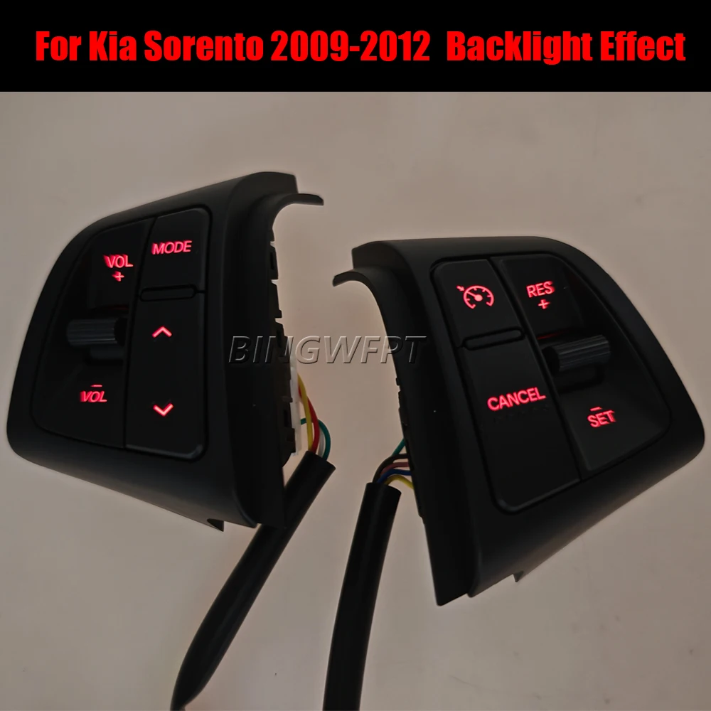 Left+Right+Wire Car Cruise Control Switch Steering Wheel Button Switch 96700-2P000 96710-2P000 For Kia Sorento 2009-2012
