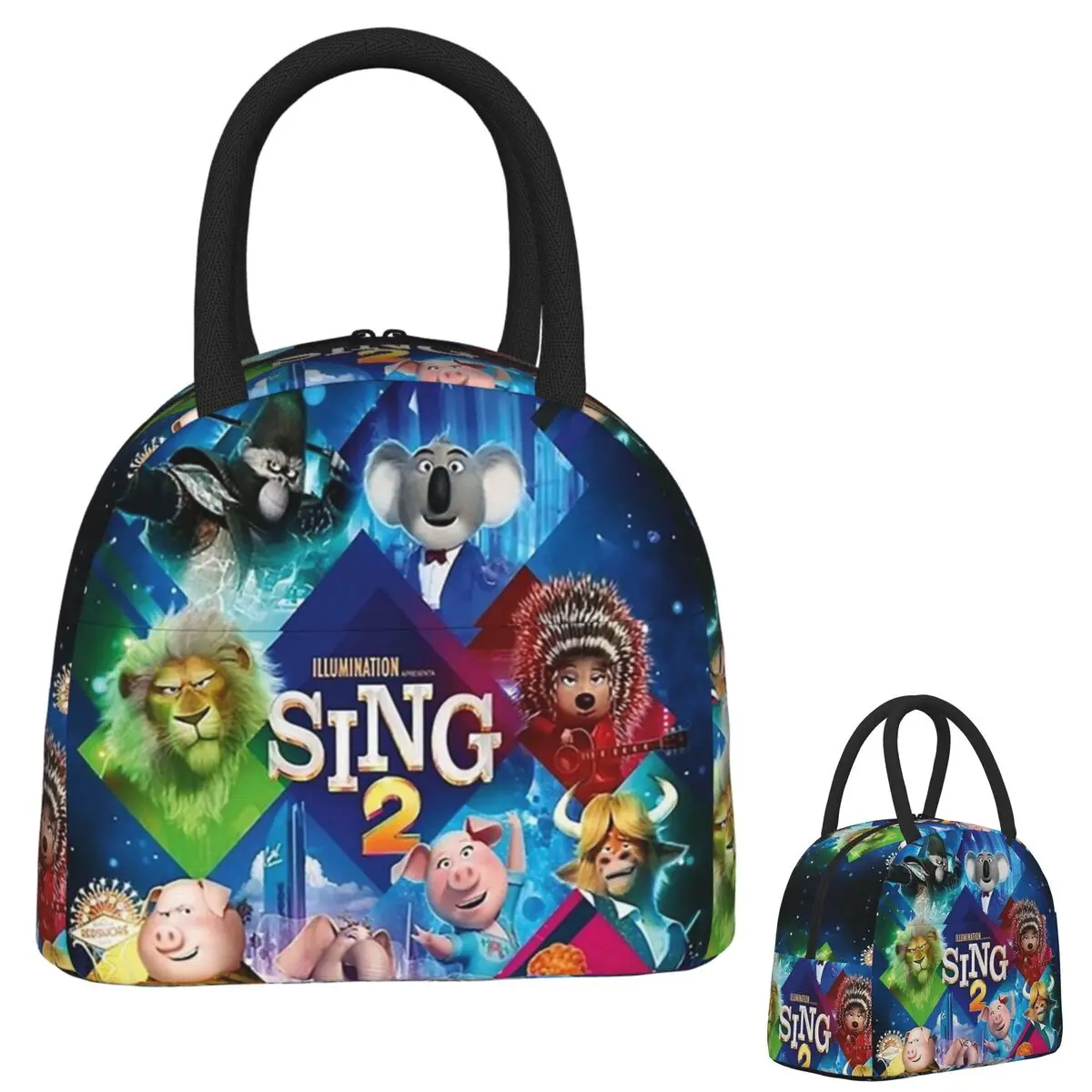 

Movie Sing 2 Insulated Lunch Bag for Women Kids Leakproof Food Boxes Thermal Lunch Box Tote