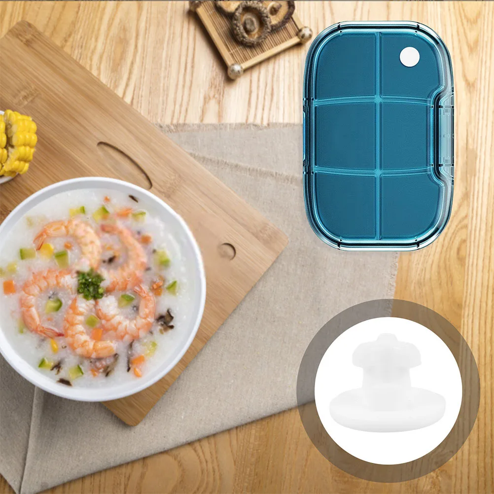 

3pcs Leakproof Breathable Valve Silicone Plugs Lunch Box Hinge Hole Cover Cap White Food Container Sealing Accessories