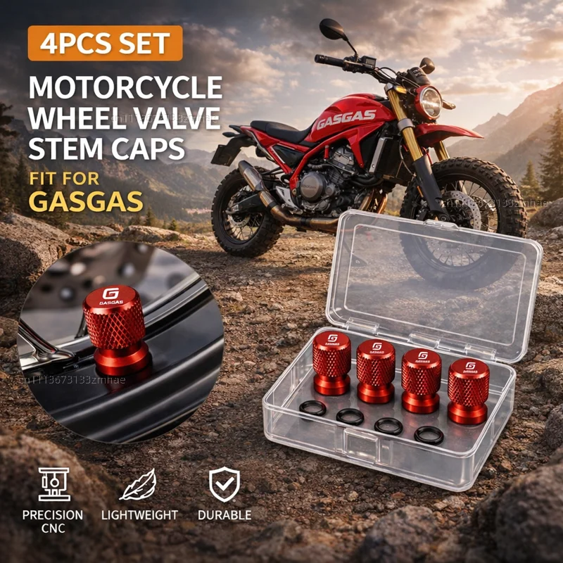 

For GASGAS MC450F EC300 GP SM 700 900 EC Motorcycle Accessories CNC Aluminum Tire Valve Stem Cap Air Port Cover Dustproof Wheel