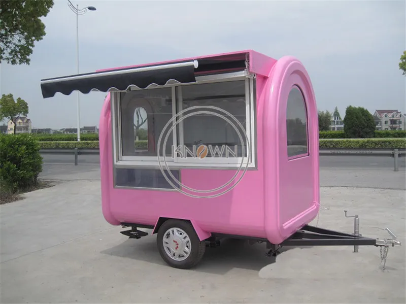 OEM Christmas 220H Mobile Food Cart Trailer Stainless Steel Ice Cream Truck Snack Customized Hot Dog Catering Carts Promotion