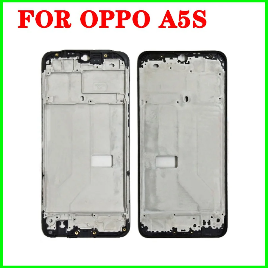 For Oppo A5S LCD Front frame With Camera Lens Side Button Back Battery cover Housing