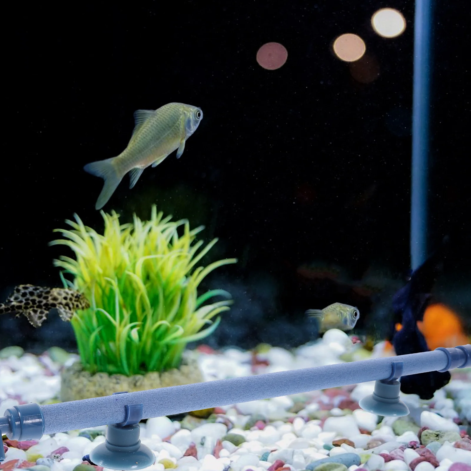 

1pc 23 Inches Aquarium Stone Fish Tank Oxygenation Tube Suction Cups Blue Jointable Design Enhanced Aeration Air Pump Partnerair