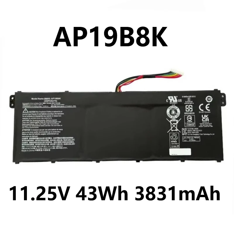 

AP19B8K 11,25 В 43 Втч 3831 мАч Аккумулятор для ноутбука Aspire A314 A315 A317 A314-22 A315-23 A317-52 Series KT0030G022
