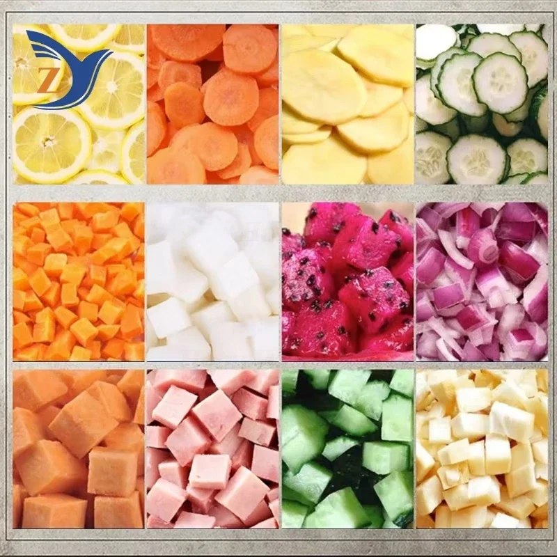 LX EVEC 상업용 전기 야채 큐브 절단기 과일 슬라이서 절단 스트립 주사위 푸드 프로세서 5 블레이드 포함