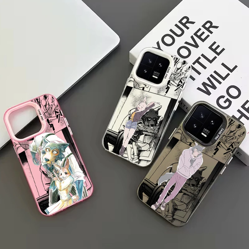 Beastars Legoshi Haru для Xiaomi Redmi Note 13 12 11 11S 10 10T 9 Pro Plus матовый цветной серебристый чехол для телефона