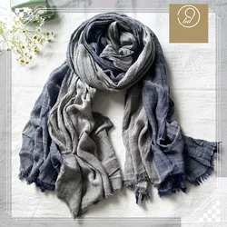 Fashion Striped Scarf for Men Cotton Linen Patchwork Scarves Autumn Winter Warm Neckerchief Male Accessories Bufanda Shawl