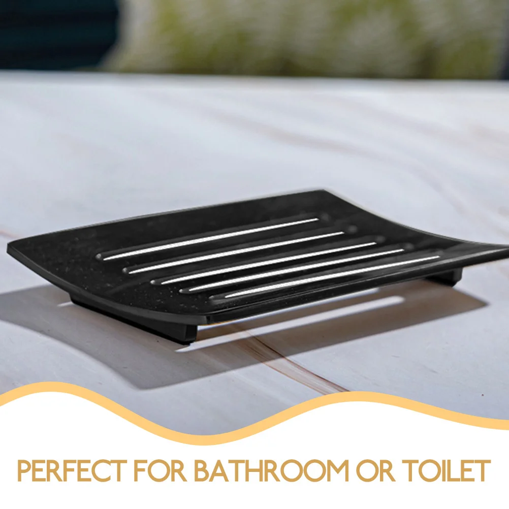 

Stainless Steel Soap Dish Draining Holder Tray Bathroom Decorative Lightweight Wear Resistant Metal Soap Box Container