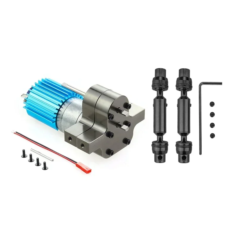 

Metal Transmission Gearbox 370 Motor with Drive Shaft Upgrade Accessories for WPL C14 C24 B24 B36 MN D90 MS RC Car