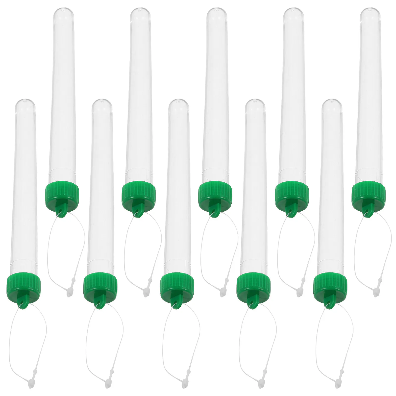 10Pcs Plastic Clear Test Tube For Travel Liquid Teacher Tubes Small Leak Proof Storage Vials