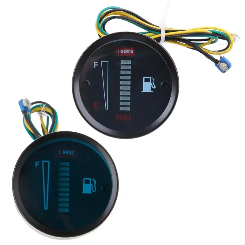 H9ec 52mm قطر الوقود مقياس التمديد القارب البحري قياس مستوى الوقود مع أداة تعديل السيارات الإضاءة الخلفية
