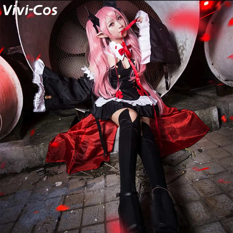 

Vivi-Cos Anime Seraph Of the End Krul Tepes Sexy Vampire Women's Dress Cosplay Costume Halloween Role Play Party Carnival New