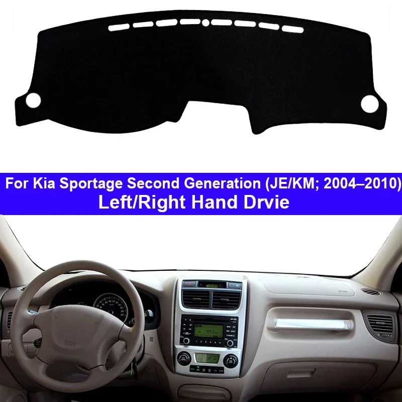 For Kia Sportage 2nd Gen JE KM 2004 2005 2006 2007 2008 2009 2010 Car Protective Pad Dashboard Cover Silicone Non-Slip Mat