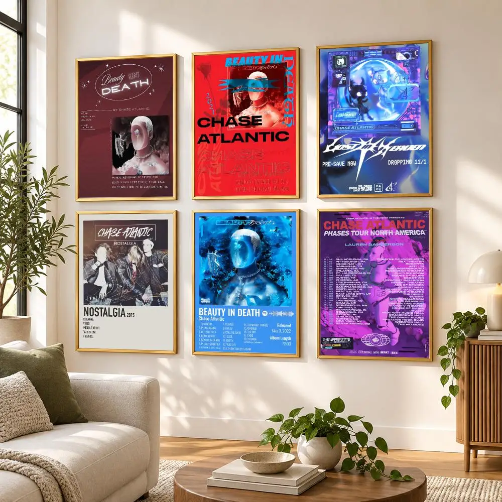 Band C-Chase Atlantic Album Cover Poster HD Art Sticky Wall Waterproof Home Living Room Bedroom Bar Aesthetic Decoration
